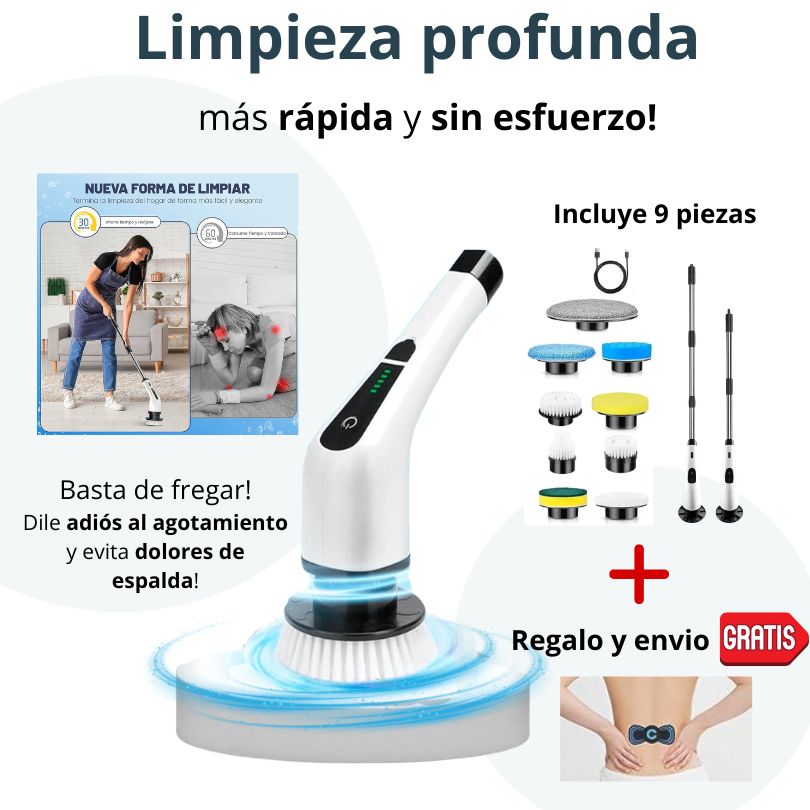 PowerScrub Pro: Cepillo Multifuncional de Limpieza | 9 piezas en 1