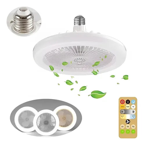 LAMPARA VENTILADOR CONTROL REMOTO 3 EN 1