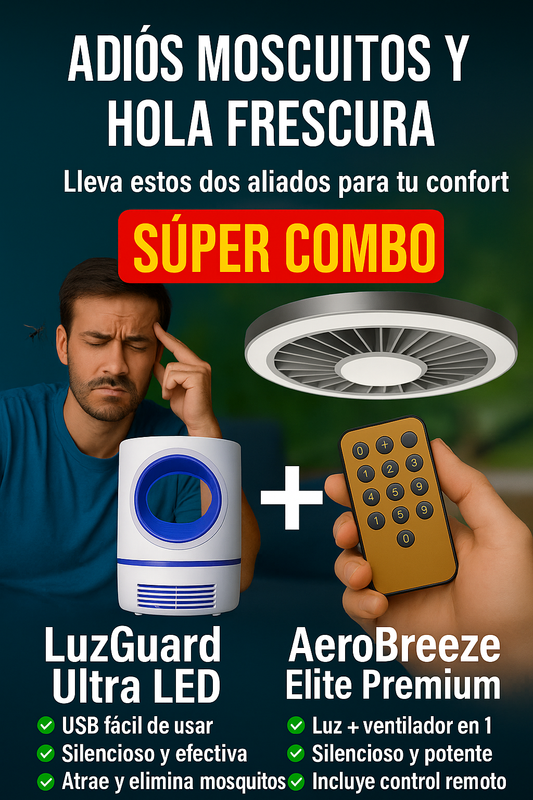 Lampara antimosquitos + Ventilador LED